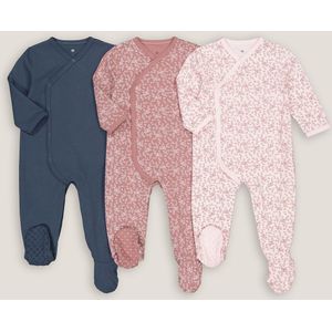 Set van 3 geboorte pyjama's in katoen LA REDOUTE COLLECTIONS. Katoen materiaal. Maten 18 mnd - 81 cm. Blauw kleur