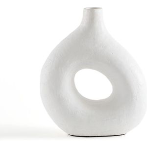 Decoratieve vaas in keramiek H33,5 cm, Kuro LA REDOUTE INTERIEURS. Keramiek materiaal. Maten één maat. Wit kleur