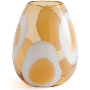 Vaas in gekleurd glas, Opla AM.PM. Glas materiaal. Maten één maat. Geel kleur