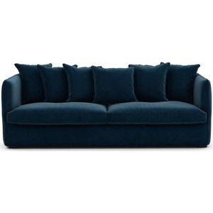 Zetelhoes in fluweel Néo chiquito AM.PM.  materiaal. Maten 3-zit. Blauw kleur