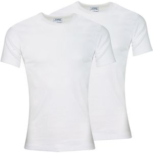 Set van 2 T-shirts met ronde hals, katoen ATHENA. Bio katoen materiaal. Maten XXL. Wit kleur