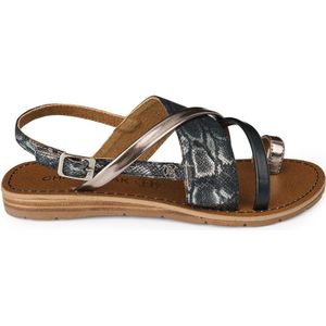 Platte sandalen met teenstukje, Sam CHATTAWAK. Polyurethaan materiaal. Maten 41. Zwart kleur