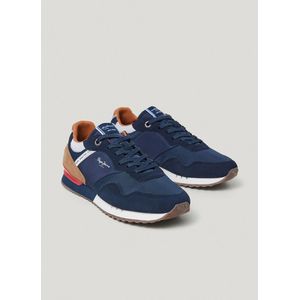 Lage sneakers London Brand M PEPE JEANS. Nylon materiaal. Maten 40. Blauw kleur