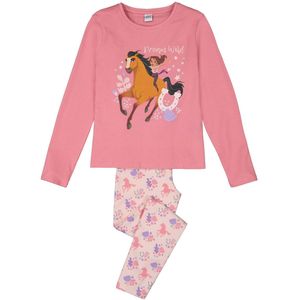 Pyjama Spirit, broek met print met pailletten SPIRIT. Katoen materiaal. Maten 8 jaar - 126 cm. Roze kleur