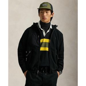 Hoodie met ritssluiting in piqué POLO RALPH LAUREN. Polyester materiaal. Maten S. Zwart kleur