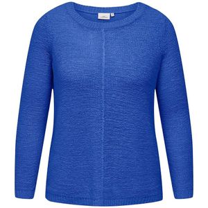 Trui in fijn tricot met ronde hals ONLY CARMAKOMA. Acryl materiaal. Maten 54 FR - 52 EU. Blauw kleur