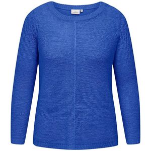 Trui in fijn tricot met ronde hals ONLY CARMAKOMA. Acryl materiaal. Maten 50/52 FR - 48/50 EU. Blauw kleur