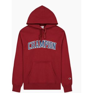 Hoodie, groot geborduurd logo, Bookstore CHAMPION. Katoen materiaal. Maten XS. Rood kleur