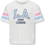 T-shirt met korte mouwen KIDS ONLY. Katoen materiaal. Maten 7/8 jaar - 120/126 cm. Wit kleur