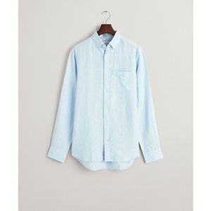 Recht hemd in linnen GANT. Linnen materiaal. Maten L. Blauw kleur