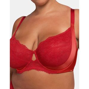 BH met beugels Alexa DORINA. Polyamide materiaal. Maten 120E FR - 105E EU. Rood kleur