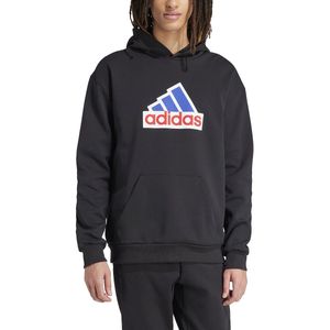 Hoodie met logo in reliëf ADIDAS SPORTSWEAR. Katoen materiaal. Maten XXL. Zwart kleur