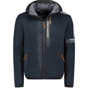 Hoodie met rits Freestyle GEOGRAPHICAL NORWAY. Katoen materiaal. Maten 3XL. Blauw kleur