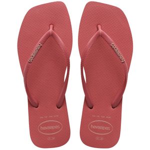 Slippers Square Logo Pop U HAVAIANAS. Rubber materiaal. Maten 37/38. Roze kleur