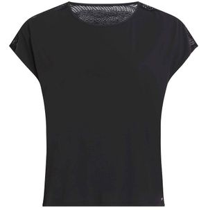 Pyjama T-shirt Sculpt Lace Lounge CALVIN KLEIN UNDERWEAR. Modal materiaal. Maten L. Zwart kleur