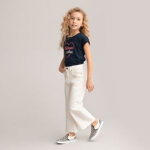 Wijde broek LA REDOUTE COLLECTIONS. Katoen materiaal. Maten 5 jaar - 108 cm. Beige kleur