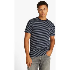 Slim-fit T-shirt TOMMY JEANS. Katoen materiaal. Maten XXL. Blauw kleur