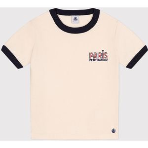 T-shirt met korte mouwen PETIT BATEAU. Katoen materiaal. Maten 8 jaar - 126 cm. Beige kleur