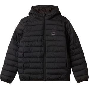 Donsjas met kap QUIKSILVER. Polyester materiaal. Maten 10 jaar - 138 cm. Zwart kleur