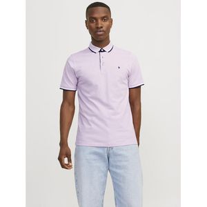 Polo met korte mouwen in piquétricot JACK & JONES. Katoen materiaal. Maten M. Roze kleur