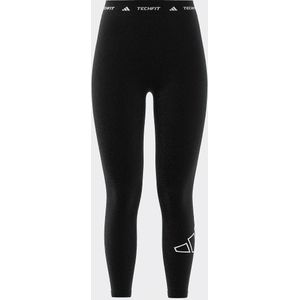 Sportlegging TECHFIT Graphic 7/8 adidas Performance. Polyester materiaal. Maten L. Zwart kleur