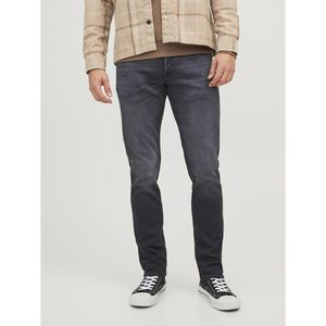 Slim jeans Glenn JACK & JONES. Katoen materiaal. Maten W32 - Lengte 34. Zwart kleur