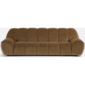 Zetel, 4-zit, in vintage ribfluweel, Nuria LA REDOUTE INTERIEURS. Geribd fluweel materiaal. Maten 4-zit. Kastanje kleur