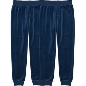 Set van 2 pyjamabroeken in fluweel LA REDOUTE COLLECTIONS. Katoen materiaal. Maten 8 jaar - 126 cm. Blauw kleur