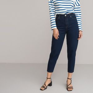 Mom jeans, hoge taille LA REDOUTE COLLECTIONS. Denim materiaal. Maten 44 FR - 42 EU. Blauw kleur