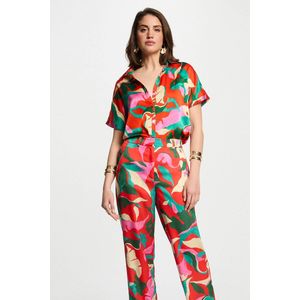 Hemd met korte mouwen MORGAN. Polyester materiaal. Maten 42 FR - 40 EU. Multicolor kleur