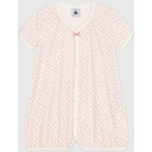 Korte jumpsuit van gebloemd katoen PETIT BATEAU. Katoen materiaal. Maten 6 mnd - 67 cm. Wit kleur