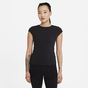 T-shirt met korte mouwen Nike Yoga Luxe NIKE. Polyamide materiaal. Maten XL. Zwart kleur