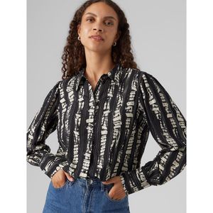 Bedrukte blouse VERO MODA. Viscose materiaal. Maten S. Zwart kleur