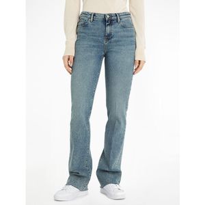 Verwassen bootcut jeans TOMMY HILFIGER. Katoen materiaal. Maten 28 US - 36 EU. Blauw kleur