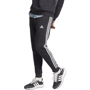 Slim broek in molton met 3 stripes Essentials adidas Performance. Katoen materiaal. Maten S. Zwart kleur