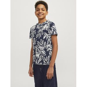 Bedrukt T-shirt met korte mouwen JACK & JONES JUNIOR. Katoen materiaal. Maten 12 jaar - 150 cm. Blauw kleur