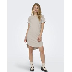 Shirtjurk met korte mouwen JDY. Katoen materiaal. Maten XS. Beige kleur