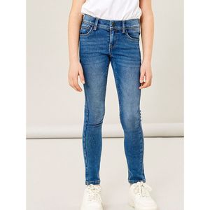 Skinny jeans NAME IT. Katoen materiaal. Maten 8 jaar - 126 cm. Blauw kleur