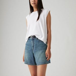 Hoge baggy short van linnenmix LEVI'S. Linnen materiaal. Maten 32 US - 40 EU. Blauw kleur