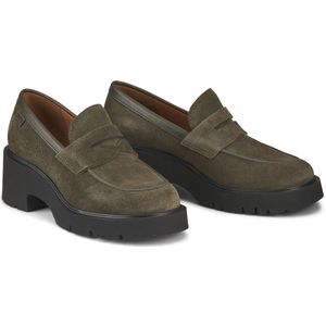 Loafers met hak Milah in leer CAMPER. Leer materiaal. Maten 36. Groen kleur