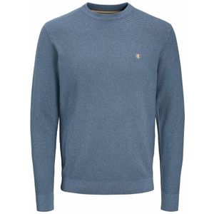 Trui met ronde hals in katoen JACK & JONES. Katoen materiaal. Maten S. Blauw kleur