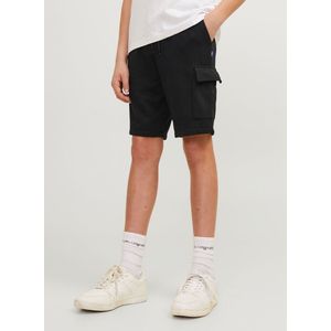 Cargo short in molton JACK & JONES JUNIOR. Molton materiaal. Maten 14 jaar - 162 cm. Zwart kleur