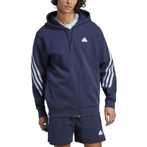 Zip-up hoodie, 3 stripes, Future Icons ADIDAS SPORTSWEAR. Katoen materiaal. Maten S. Blauw kleur