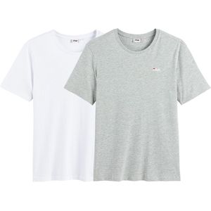 Set van 2 T-shirts met korte mouwen foundation FILA. Katoen materiaal. Maten L. Grijs kleur