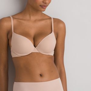 Push-up BH in microvezel-Onzichtbaar LA REDOUTE COLLECTIONS. Microvezel materiaal. Maten 85C FR - 70C EU. Beige kleur