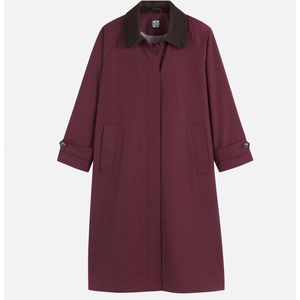Lange trenchcoat met knoopsluiting, tussenseizoen LA REDOUTE COLLECTIONS. Polyester materiaal. Maten XL. Rood kleur