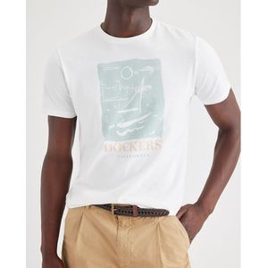 T-shirt met ronde hals Dockers DOCKERS. Katoen materiaal. Maten L. Wit kleur