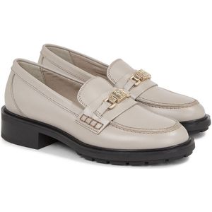 Loafers in leer TOMMY HILFIGER. Leer materiaal. Maten 40. Kastanje kleur