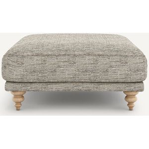 Voetenbank gespikkelde keperstof, Lazare AM.PM. Gespikkelde keperstof materiaal. Maten 1-zit. Beige kleur