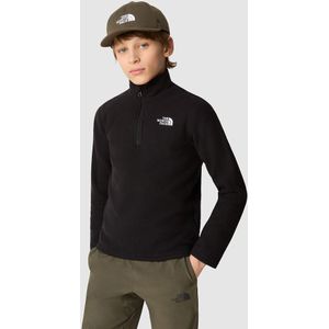 Fleecetrui met ritskraag THE NORTH FACE. Polyester materiaal. Maten 6 jaar - 114 cm. Zwart kleur